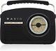 Akai A60010vdabb Portable Retro Vintage Style Dab Radio In Black