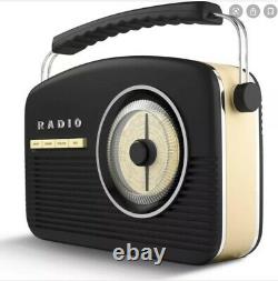 Akai DAB/FM Retro Radio- Black/Cream