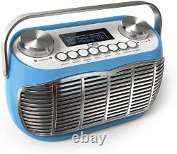 Audible Fidelity DETROIT DAB Radio Alarm Clock, Retro Radio, Alarm Clocks for B