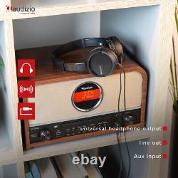 Audizio Salerno Retro DAB+ Radio with CD Player, Bluetooth, USB & Alarm Clock