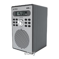 Azatom DAB DAB+ Digital FM Radio Speaker Alarm Clock Retro Wood Foxton (R)