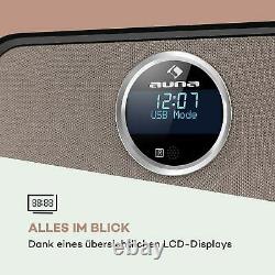 B-Stock Retro DAB CD Radio Bluetooth USB Portable MP3 Player LCD Display Alarm