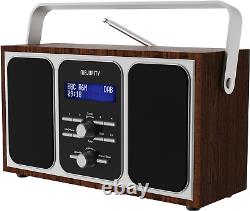 Barton Radio, DAB, DAB+ Digital and FM, Retro Design, Mains Powered, Dual Alarm