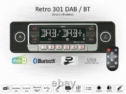 Black Retro 301 DAB/BT Classic Car Radio