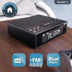 Bluetooth DAB, DAB+ Clock Radio Bedside Radio with Dual Al