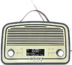 DAB-38 Retro DAB/DAB+ Digital & FM Portable Radio Alarm Clock Battery/M