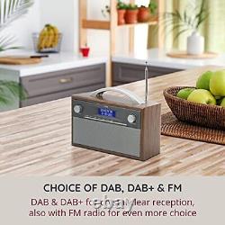 DAB/DAB+ & FM Radio Stereo Speaker, Retro Style Digital Radio Mains or