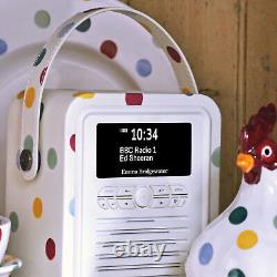 DAB DAB+ Radio Bluetooth FM & Alarm Retro Mini by VQ Emma Bridgewater Polka Dot