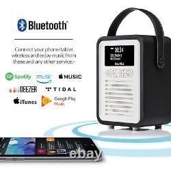 DAB DAB+ Radio Bluetooth Portable Speaker FM & Alarm Retro Mini by VQ Black