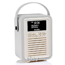 DAB DAB+ Radio Bluetooth Speaker FM & Alarm Retro Mini by VQ Grey