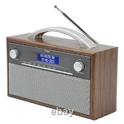 DAB+ FM Radio Stereo Speaker Retro Style Digital Mains Or Battery Bluetooth Mini