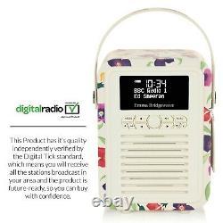 DAB+ Radio Bluetooth FM Alarm Retro Mini by VQ Emma Bridgewater Wallflower