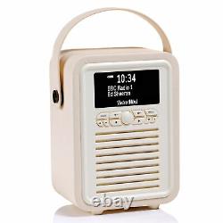 DAB+ Radio Bluetooth Portable Speaker FM & Alarm Retro Mini by VQ Cream