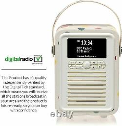Emma Bridgewater Polka Dot VQ Portable Retro Mini DAB and DAB+ Digital Radio