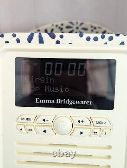 Emma Bridgewater Retro Mini Radio Blue Daisy DAB/DAB+/ FM radio reception