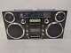 Gpo Brooklyn Portable 1980s Retro Music System Boombox Black Rrp 249.00 Lot H856