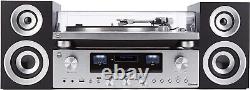 GPO PR100/200 Turntable, Amplifier and Speaker System Bluetooth DAB+ Audio Trans