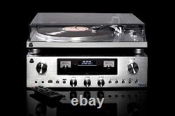 GPO PR100/200 Turntable, Amplifier and Speaker System Bluetooth DAB+ Audio Trans