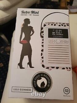 Lulu Guinness Retro Mini Dab/dab+ Fm. Bluetooth Black Lip Print Radio