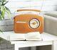 New Akai Portable Retro Vintage Style Dab Radio In Orange Mains Or Battery