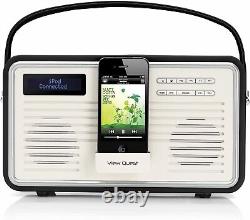 NEW View Quest Retro DAB+ Radio with iPod Docking (Lightning connector) Black