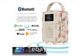 New Dawn Innovation VQ Retro Mini DAB+/FM Bluetooth Radio Emma Bridgewater Rose