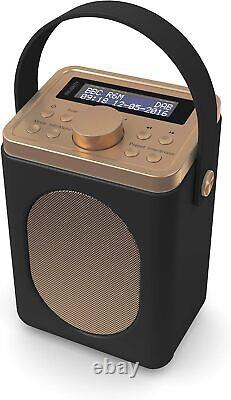 Portable DAB+ Radio with Bluetooth 15 Hour Battery Playback LED Display Black