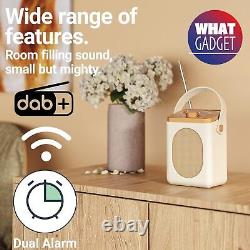 Portable DAB+ Radio with Bluetooth Retro Digital Radio, Battery & Mains Power