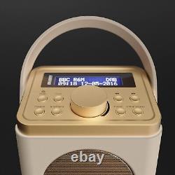 Portable DAB+ Radio with Bluetooth Retro Digital Radio, Battery & Mains Power