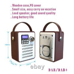Portable DAB Rechargeable Retro Stereo Bluetooth Wood Digital FM Radio Audio N