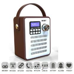 Portable DAB Rechargeable Retro Stereo Bluetooth Wood Digital FM Radio Audio UK