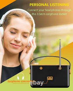 Premium Retro DAB / DAB + FM Wireless Portable Radio with Rechargeable B
