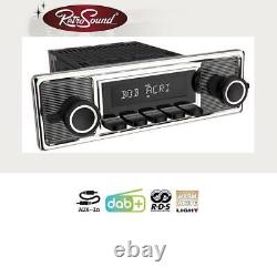RETROSOUND RSD-BECKER-BLACK-1DAB Car Stereo Complete Set for Vintage Cars and US Cars