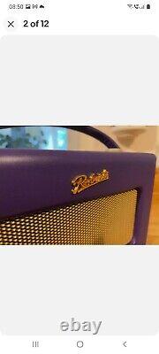 ROBERTS RD50 Classic FM/DAB Radio RETRO refurbished in leather & crushed velvet