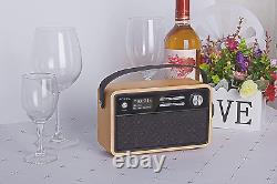 ROXEL RETRO D1 Vintage DAB/FM Radio Bluetooth Speaker with Remote Bedside Alar