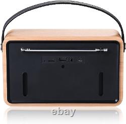 ROXEL RETRO D1 Vintage DAB/FM Radio Bluetooth Speaker with Remote Bedside Alarm