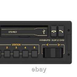 Retro Car Stereo Radio Blaupunkt Hamburg SQM 23 DAB 1980s USB MP3 Bluetooth A2DP