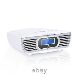 Retro DAB + Clock Radio CD Player Stereo FM MP3 AUX Portable Audio Retro White