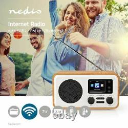 Retro Internet Radio 7W Digital DAB+ FM Hi-Fi System Wifi Bluetooth Wood Effect