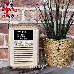Retro Mini Portable Dab Radio with Bluetooth Speaker and Aux. FM Dua