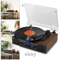 Retro Record Player with Bluetooth, DAB+, FM Radio and Stereo Speakers -Tulsa