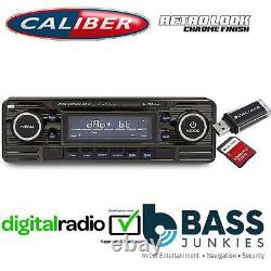 Retro Style DAB BLUETOOTH USB 75x4W Car Stereo Radio Player BLACK RMD120DAB-BT/B