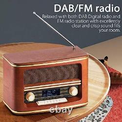 Retro Wood FM/DAB+(Plus) Digital Radio Loud Volume with Wireless
