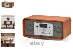 Retro Wooden DAB Digital & FM Radio with Wireless Connection Light Brown MC276