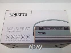 Roberts Rambler BT Retro Bluetooth Portable/Tabletop Radio Blue DAB FM Digital