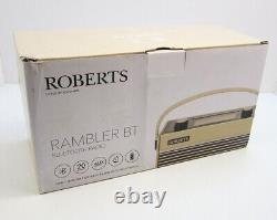 Roberts Rambler BT Retro/Digital Portable Bluetooth Radio, DAB/DAB+/FM Cream