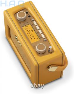 Roberts Rev-Uno Retro DAB+/FM Portable Radio with Bluetooth Sunburst Yellow