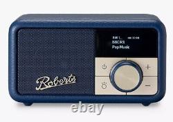 Roberts Revival Petite DAB/DAB+/FM Bluetooth Portable Digital Radio, Blue Retro