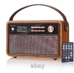 Roxel Retro D1 Vintage DAB+/FM Radio Wireless Speaker Bedside Alarm Clock with