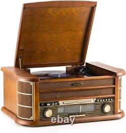 SHURMAN MC-250DB Wooden retro hifi DAB USB CD Cassette and Turntable New In Box